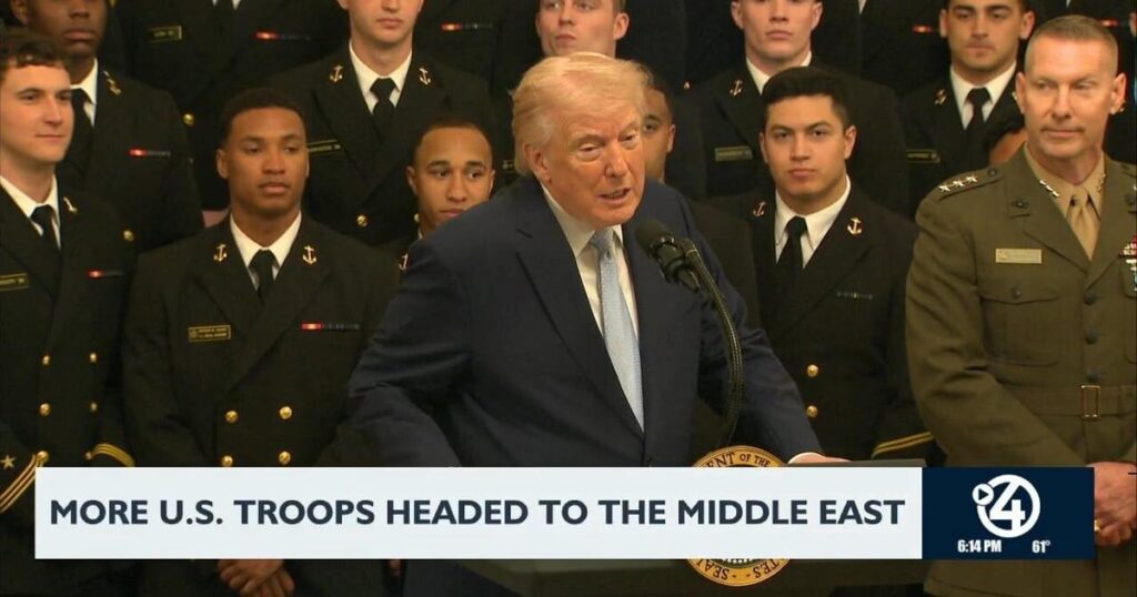 نیروهای آمریکایی بیشتر به سمت خاورمیانه حرکت کردند | ویدئو