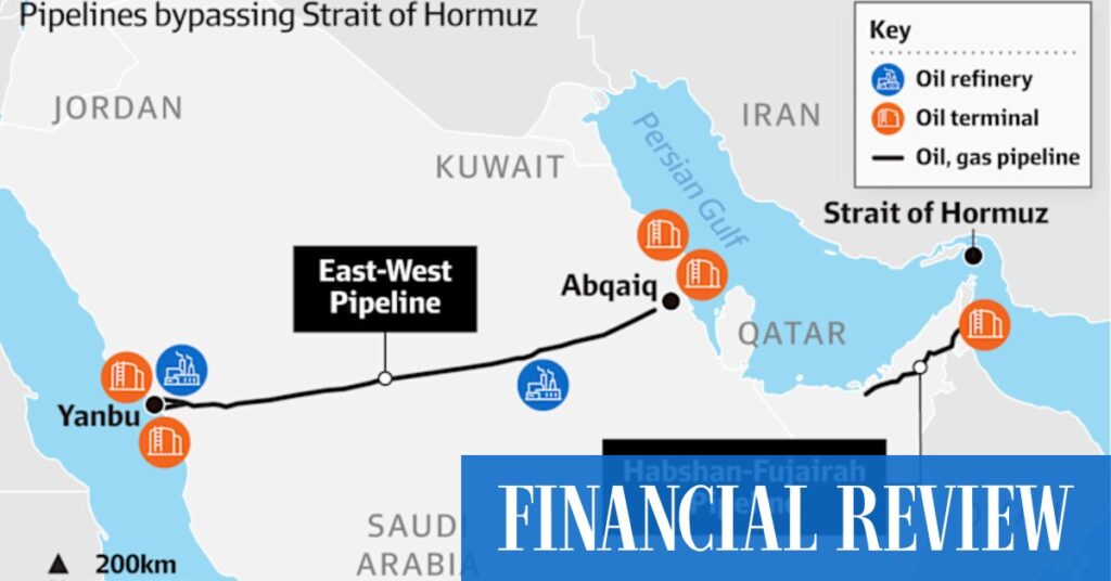 کشورهای خلیج فارس خطوط لوله را برای دور زدن کنترل ایران در نظر می گیرند