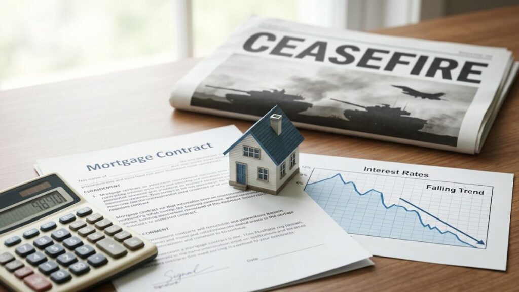 نرخ وام مسکن با کاهش آتش بس در خاورمیانه نگرانی سرمایه گذاران را کاهش می دهد