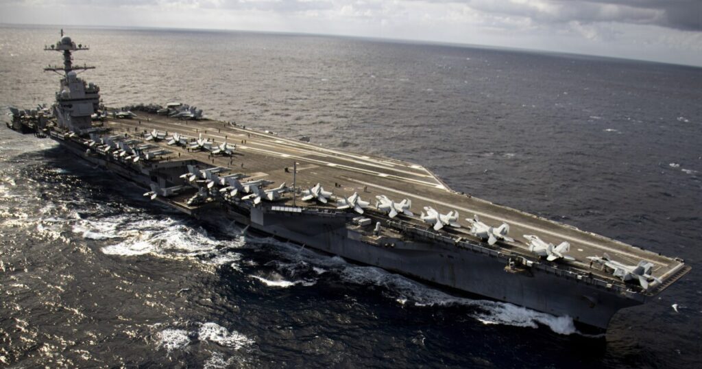 USS Gerald R. Ford مستقر در نورفولک خاورمیانه را ترک می کند و به خانه می رود: WaPo
